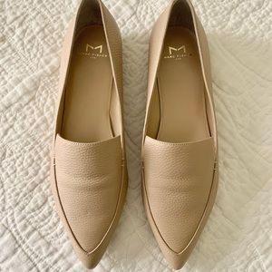 NWOB Marc Fisher Tan Leather Pointed Toe Loafers